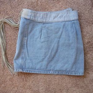 Sharagano Skirts - SHARAGANO Denim Skirt w/Fringe $30 Sharagano Skirts - SHARAGANO Denim Skirt w/Fringe $30